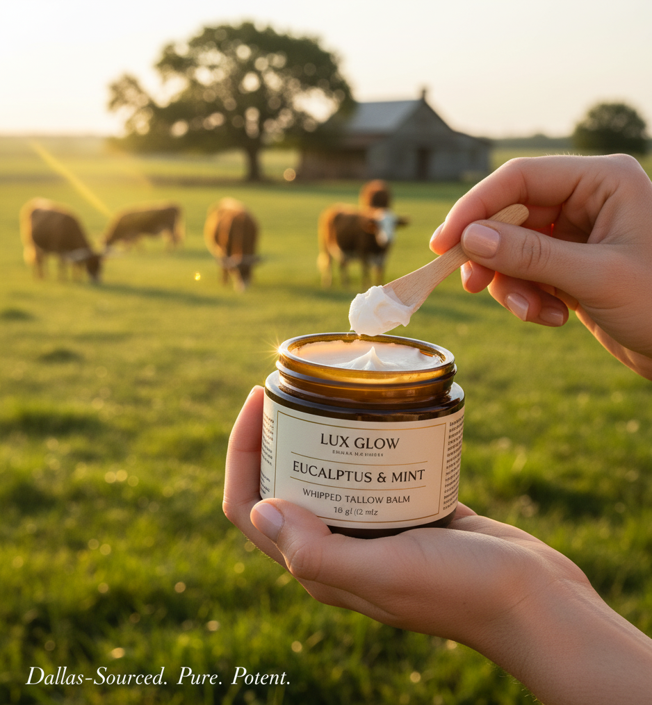 Key Benefits

Deep hydration & barrier support

Helps reduce fine lines and wrinkles

Calms redness, irritation & inflammation

Improves firmness and elasticity

Promotes a radiant, even-toned complexion

Clean, natural ingredients sourced locally

Refreshing eucalyptus & mint aromatherapy

Key Ingredients

Grass-Fed Beef Tallow

Jojoba Oil

Eucalyptus Oil

Mint Oil