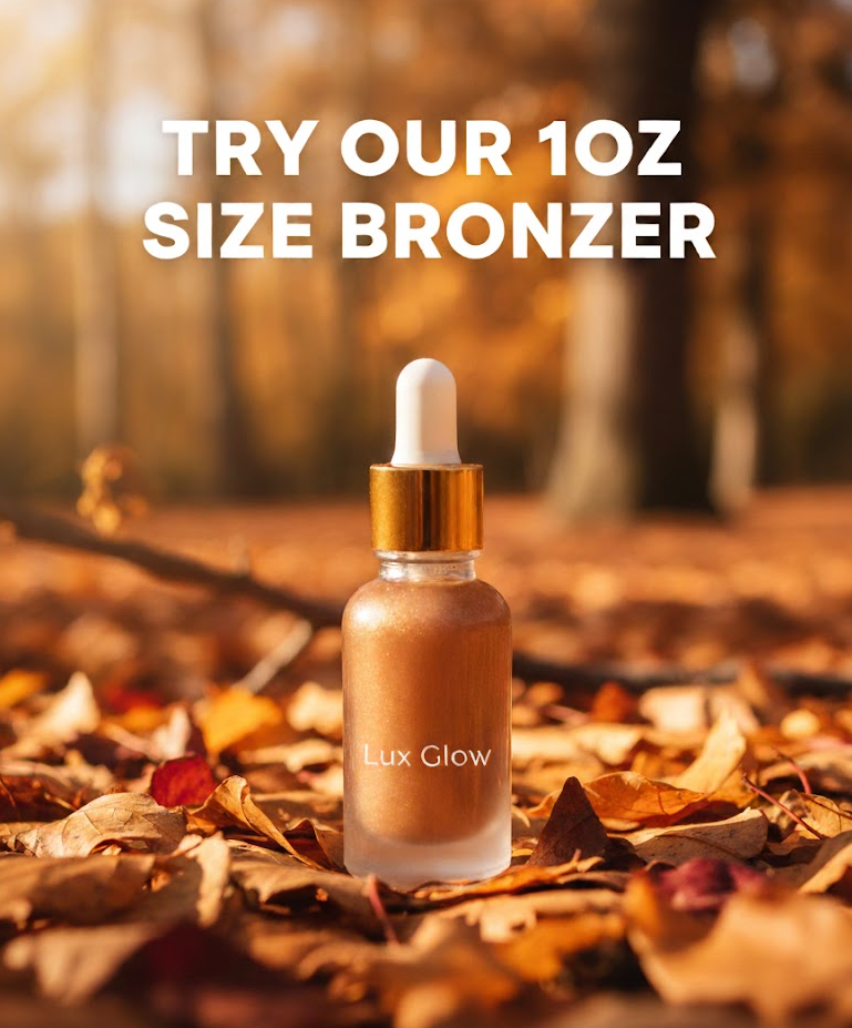 A luxurious natural bronzing body oil that delivers a radiant shimmer and deep nourishment with Cocoa Butter, Shea Butter, Almond Oil & Vanilla. Handcrafted in the USA.

2. Product Features & Benefits (Luxury Skincare Style)
FEATURES

Premium blend of natural botanical oils and butters

Lightweight, fast-absorbing luxe body oil

Fine, light-catching shimmer for a radiant bronze glow

Warm vanilla aroma for a sensual, soft fragrance

Enriched with Vitamins A, D & E for enhanced skin nourishment

Handcrafted 